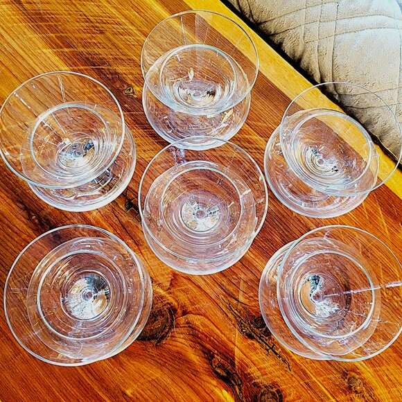 Vintage Stemless Martini Glasses w/ Chiller Bowls – Set of 6 Cocktail Barware - Picture 6 of 14